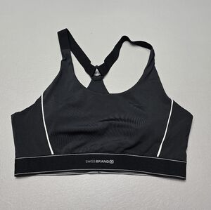 Swiss brand black and gray spots bra women's size XL